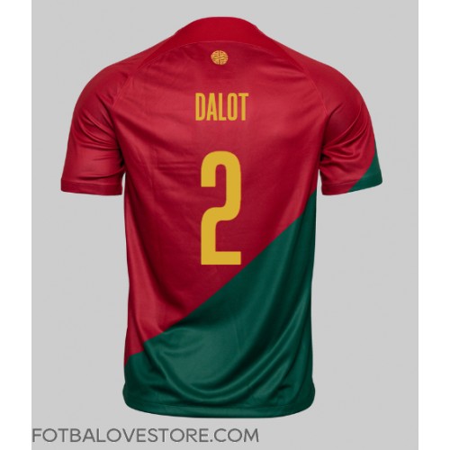 Portugalsko Diogo Dalot #2 Domácí Dres MS 2022 Krátkým Rukávem